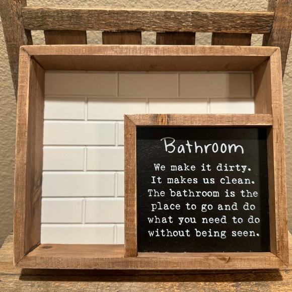 Bathroom Decor, Primitives By Kathy, We Make It Dirty It Makes Us Clean Sign - Picture 3 of 8